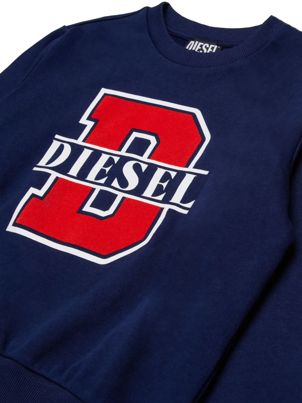 Diesel Kids Sweater met logopatch Blauw