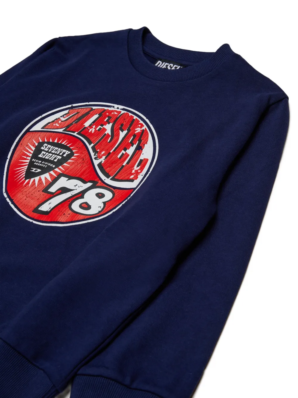 Diesel Kids Sweater met logoprint Blauw