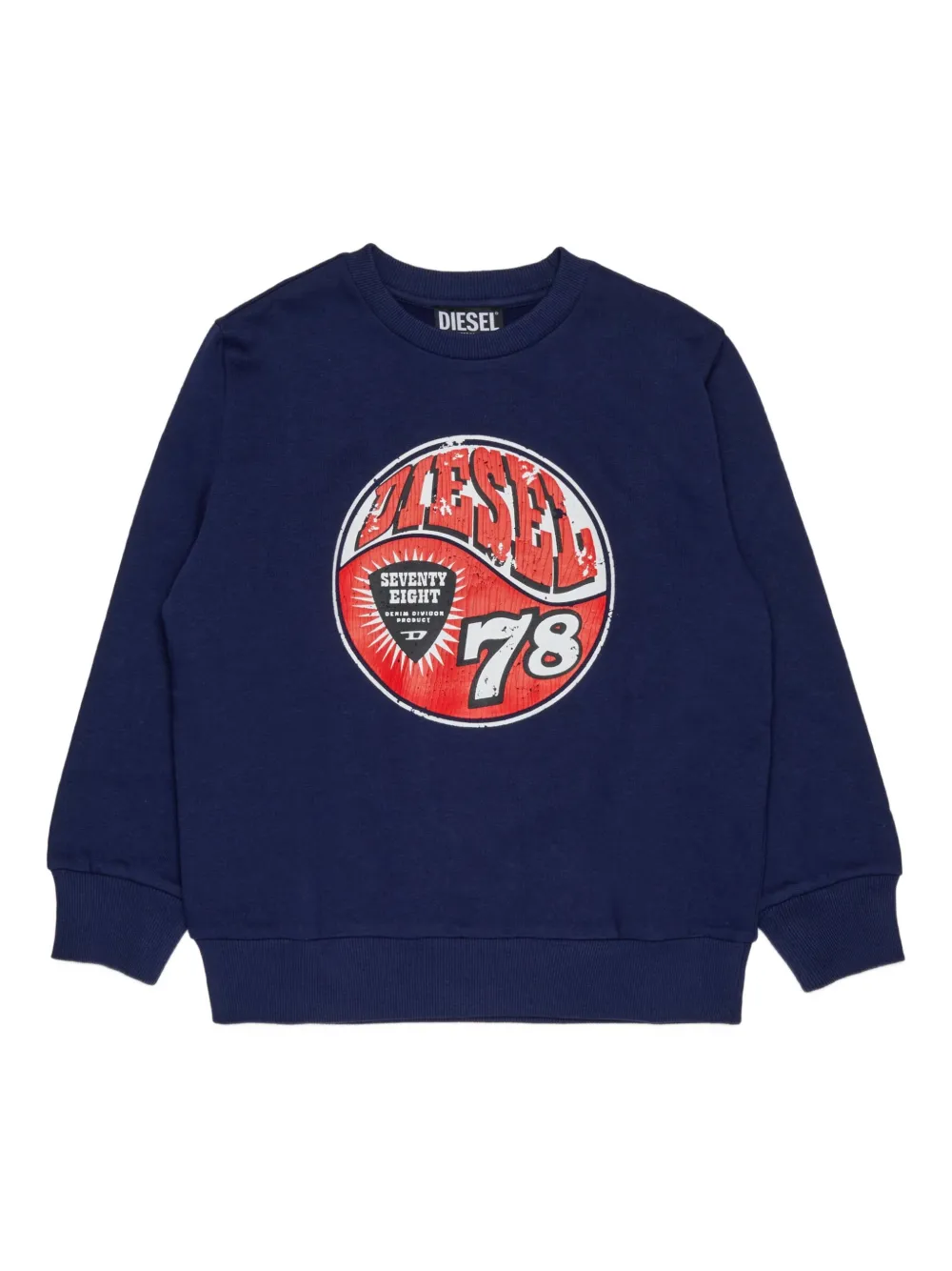 Diesel Kids Felpa girocollo con stampa - Blu