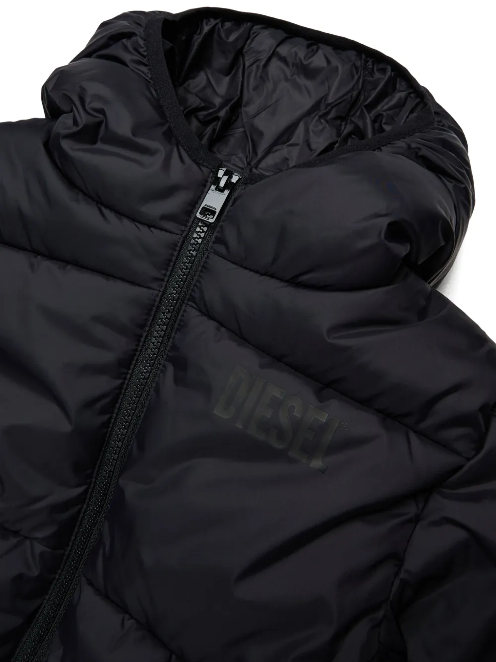 Diesel Kids Donsjack met capuchon Zwart
