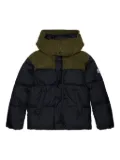Diesel Kids corduroy-panelled puffer jacket - Black