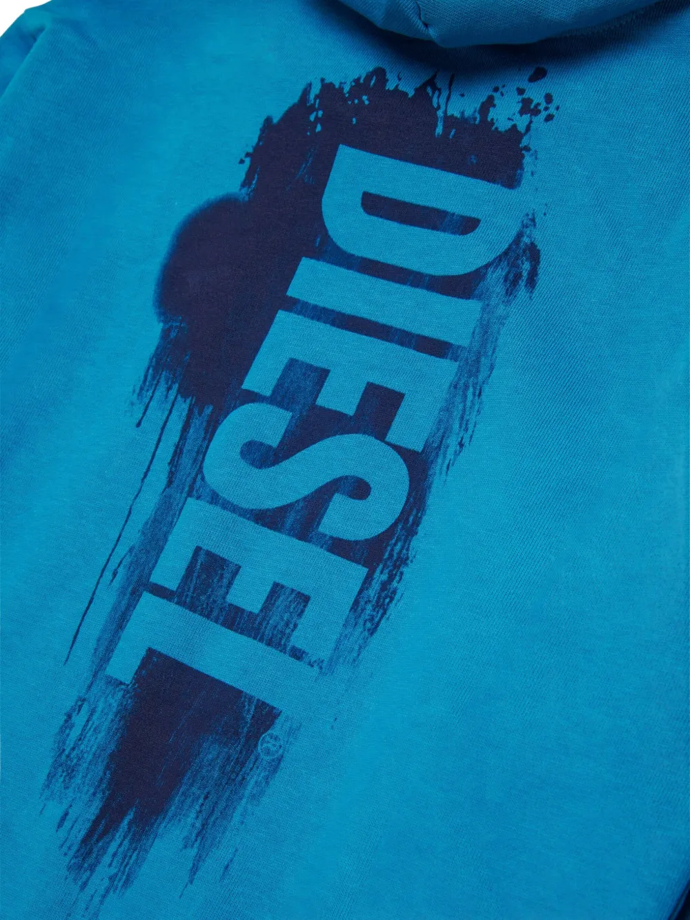 Diesel Kids Hoodie met logoprint Blauw