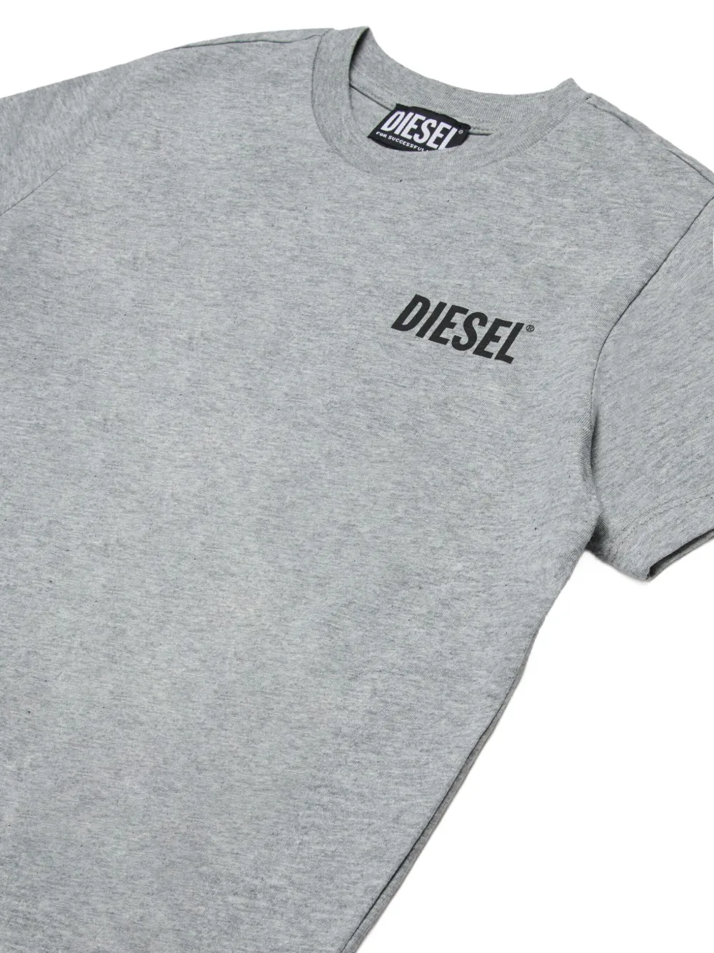 Diesel Kids T-shirt met logoprint Grijs