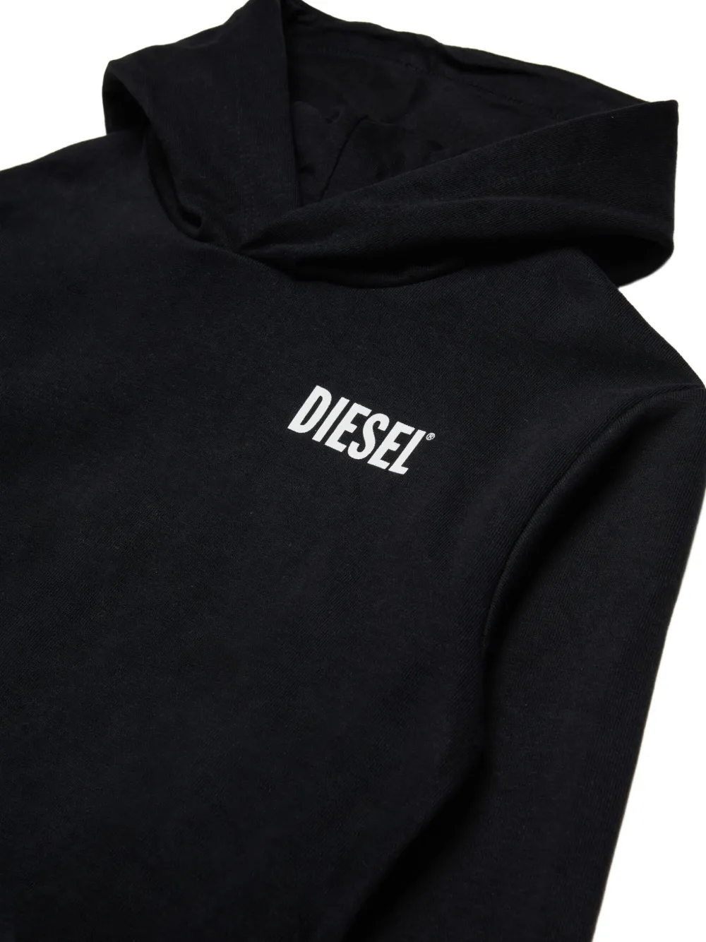 Diesel Kids Hoodie met logoprint Zwart