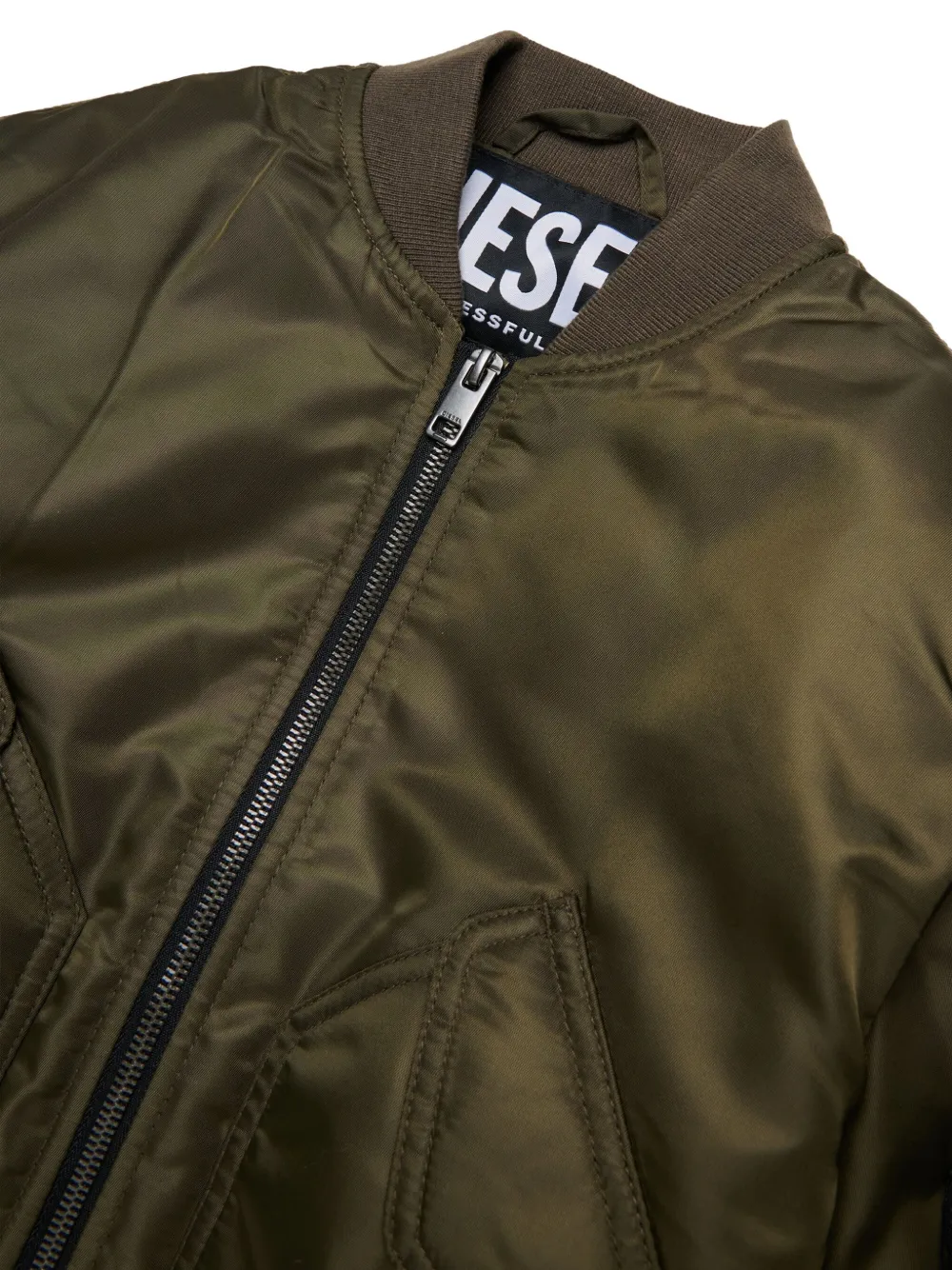 Diesel Kids Bomberjack met ritssluiting Groen