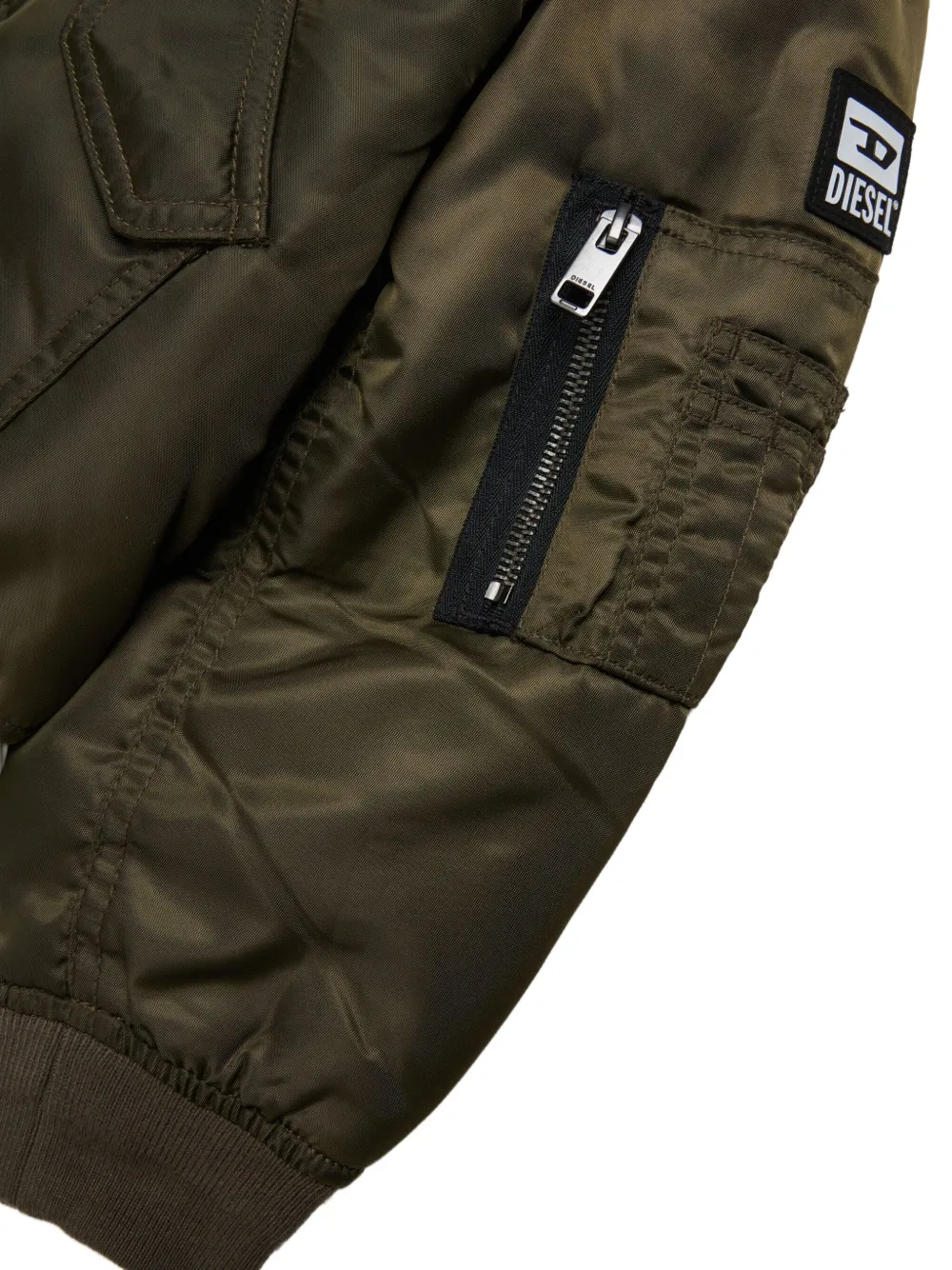 Diesel Kids Bomberjack met ritssluiting Groen