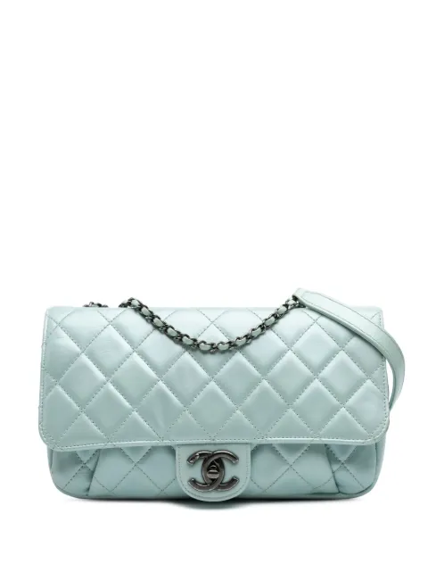 CHANEL Pre-Owned 2016-2017 Medium Quilted Calfskin Coco Pleats Chain Flap crossbody bag