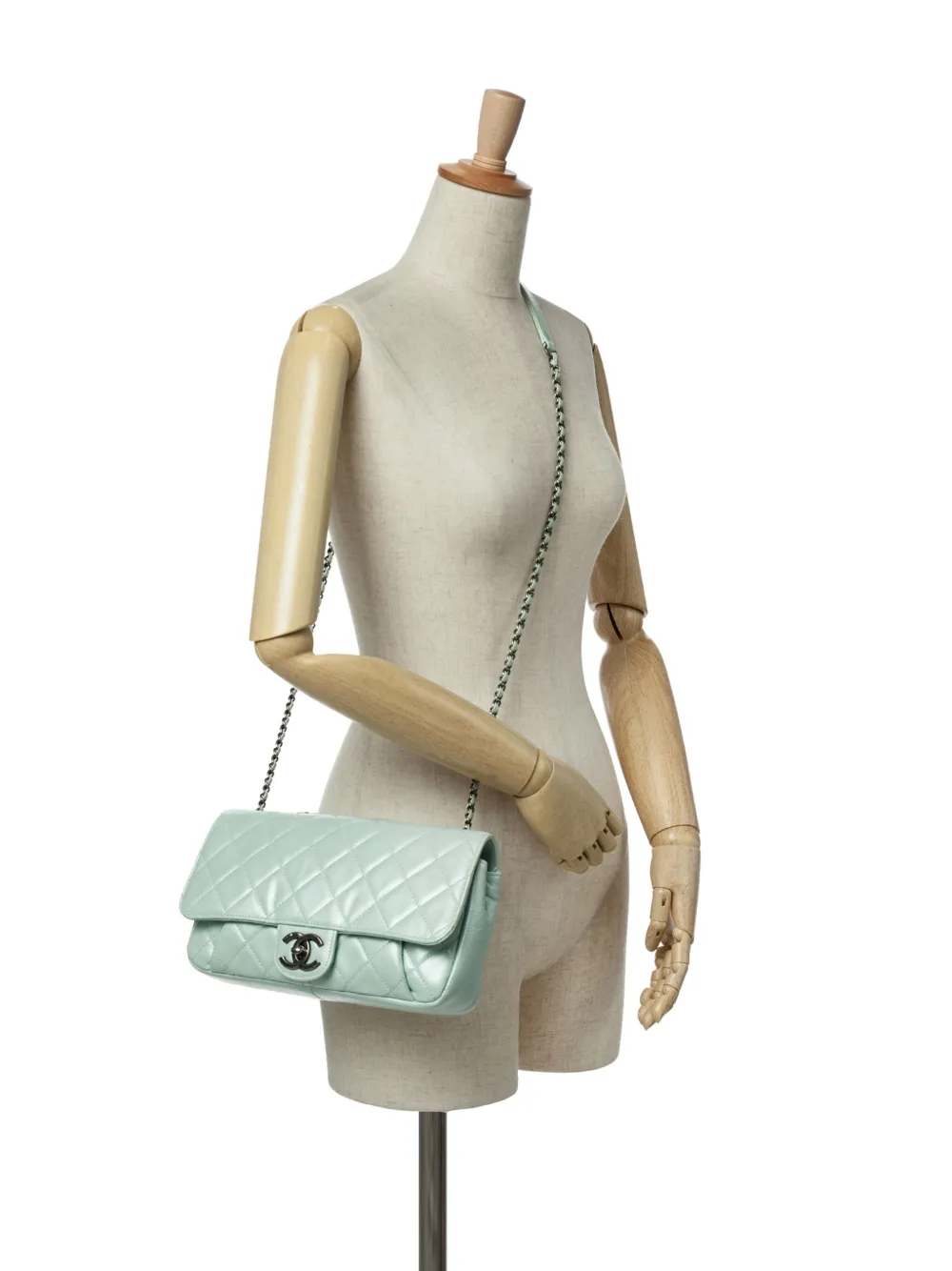 CHANEL Pre-Owned 2016-2017 Medium Quilted Calfskin Coco Pleats Chain Flap crossbody bag | Pre-Owned | Image 2
