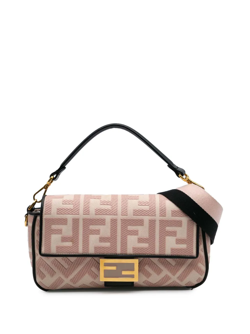 Fendi Pre-Owned 2010-2024 Zucca Embroidered Canvas Baguette satchel | rosado | Image 1