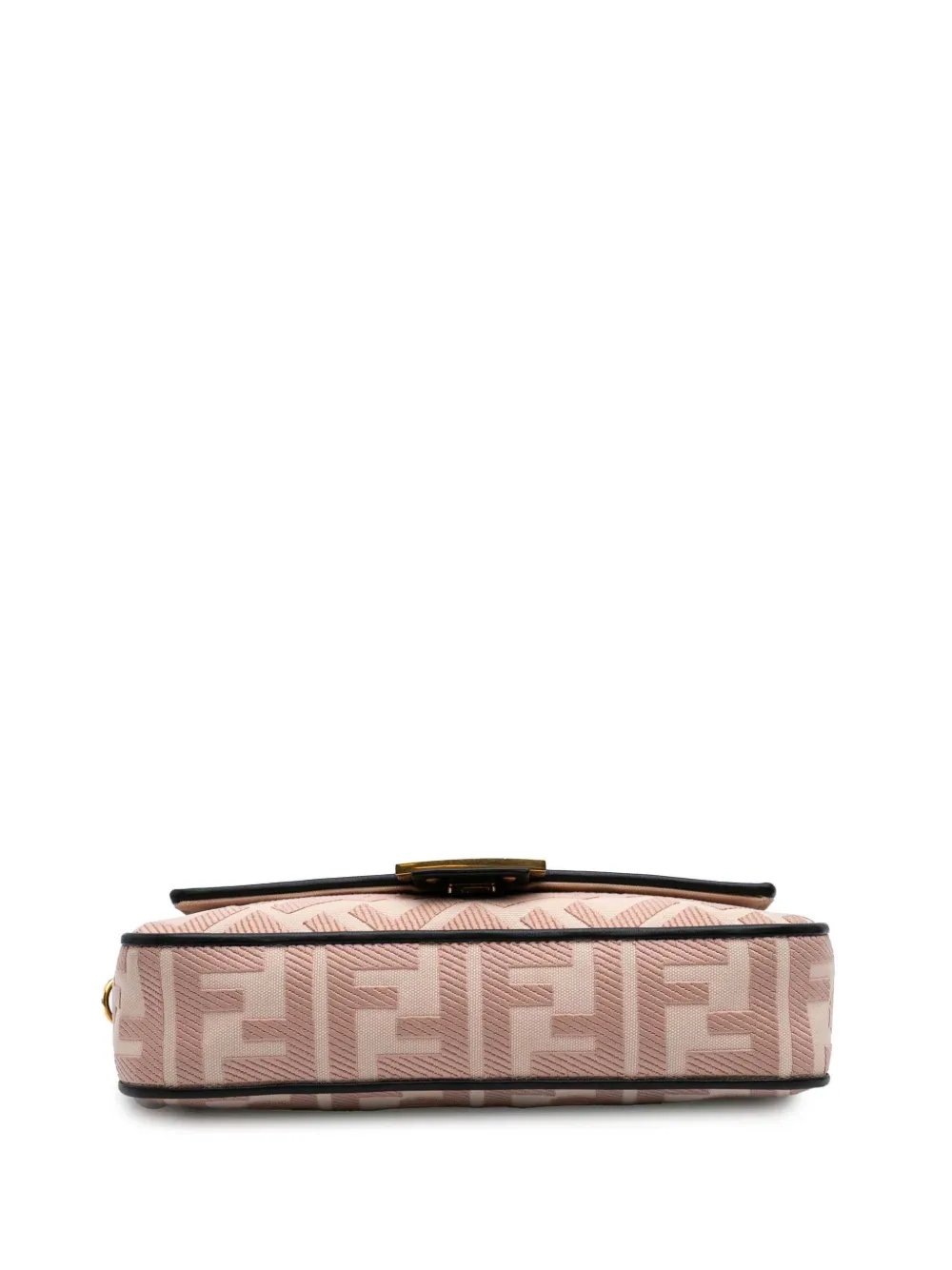 Pre-owned Fendi 2010-2024 Zucca Embroidered Canvas Baguette Satchel