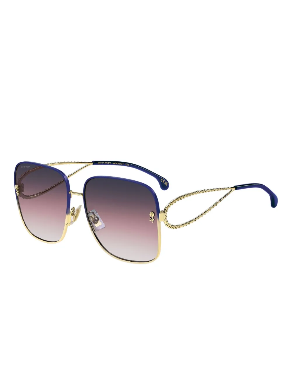ETRO Zonnebril met paisley montuur Goud