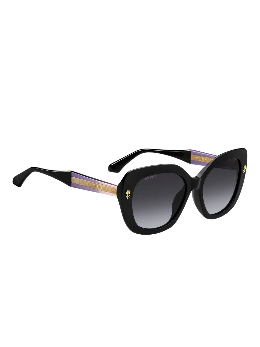 ETRO Zonnebril met vlinder montuur - Zwart