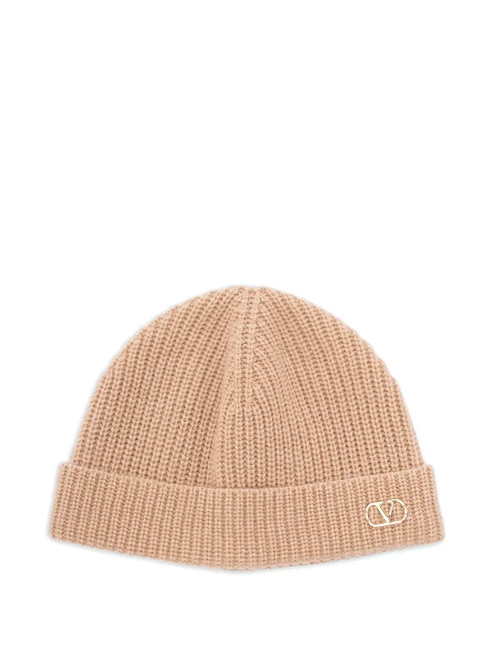 Valentino Garavani VLogo ribbed beanie | Neutrals | Image 1