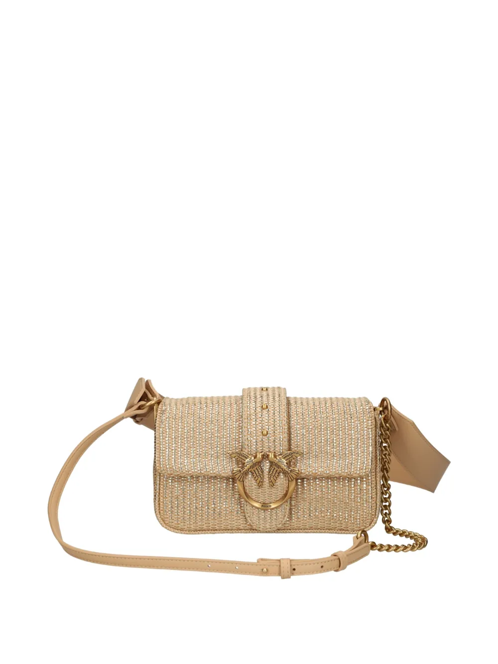 PINKO Love kleine schoudertas Beige