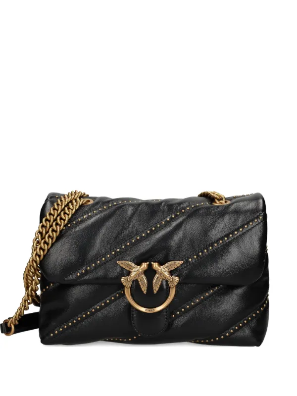 PINKO Leather Shoulder Bag Pink FARFETCH IN