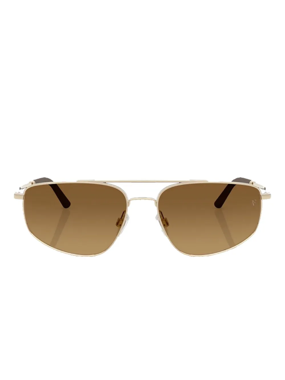 Oliver Peoples brushed gold metal sunglasses Goud