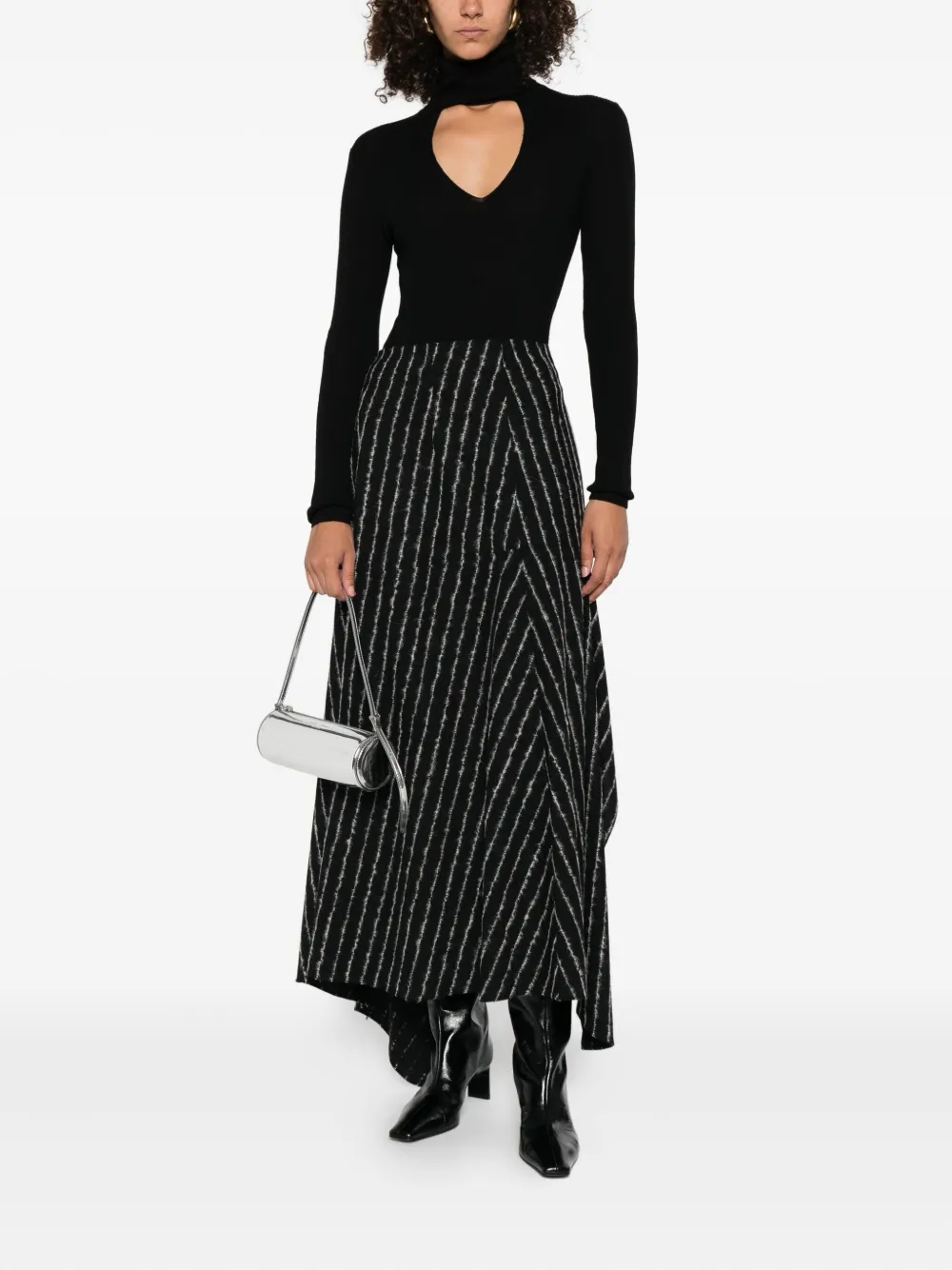 P.A.R.O.S.H. cut-out wool sweater Zwart