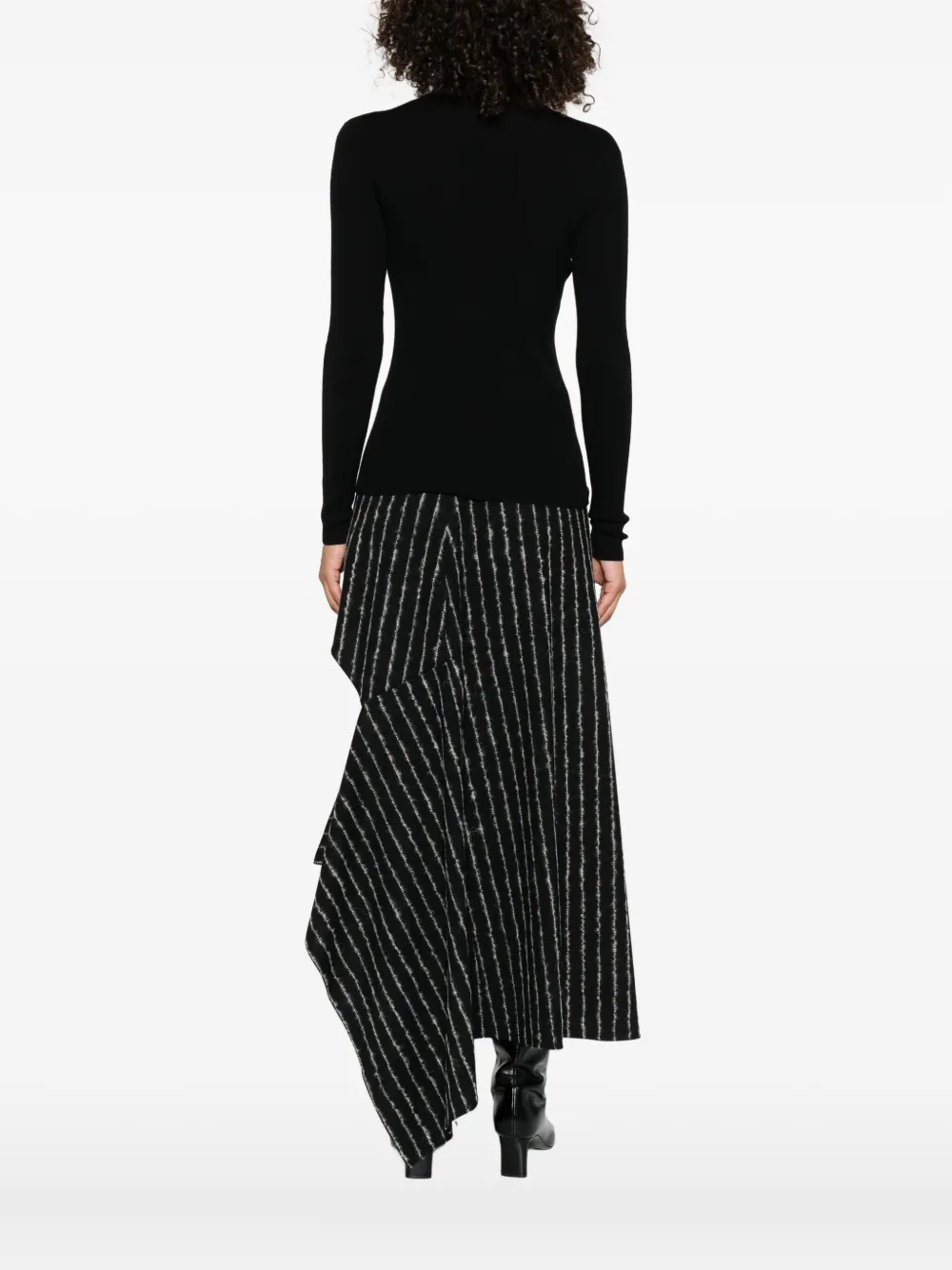 P.A.R.O.S.H. cut-out wool sweater Zwart
