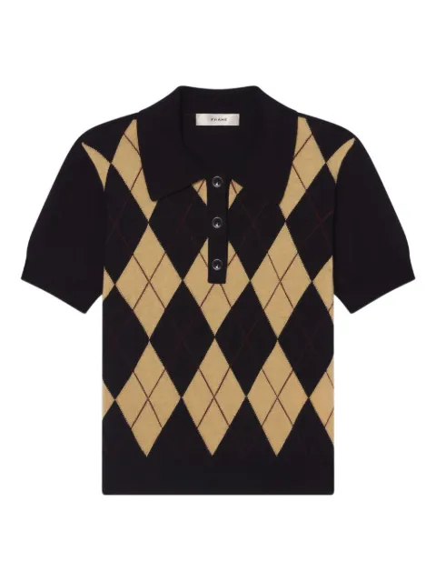 FRAME argyle-pattern polo-neck sweater