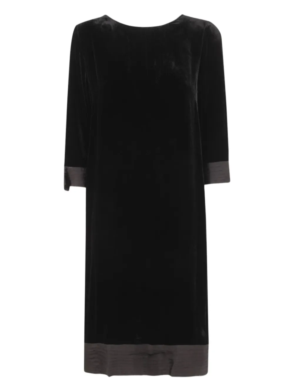 Bianco Levrin velvet three-quarter sleeve dress | Black | Image 1