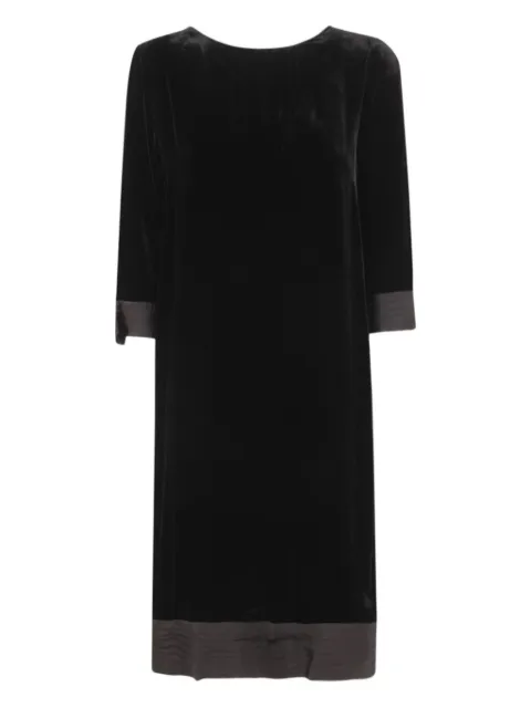 Bianco Levrin velvet three-quarter sleeve dress