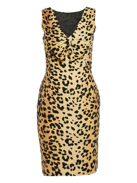Moschino Pre-Owned animal-print V-neck dress