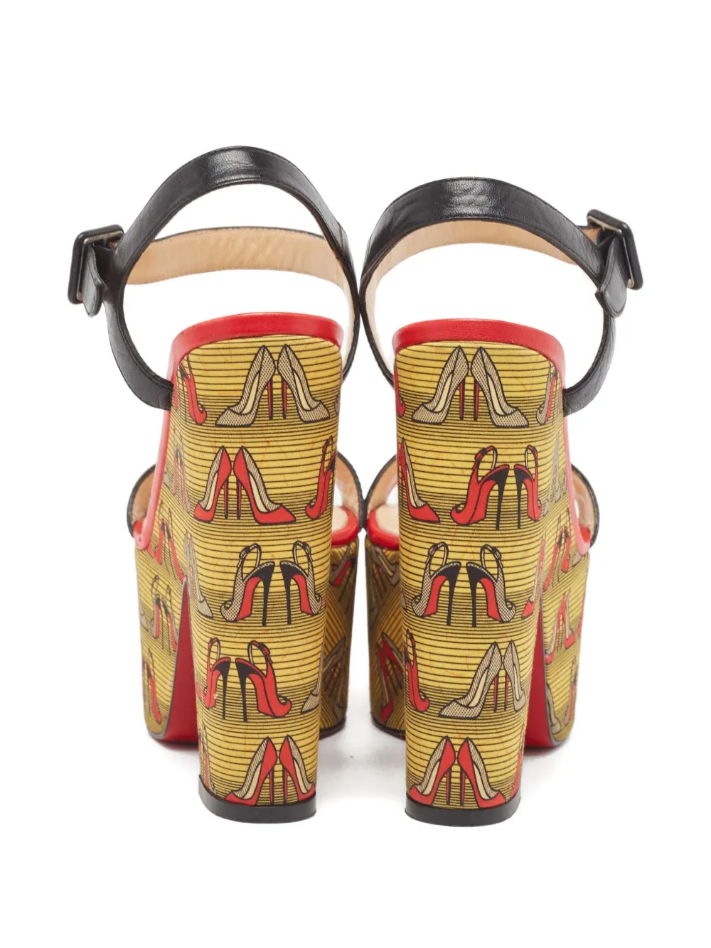 Christian Louboutin Pre-Owned 65mm platform shoe-pattern sandals | Image 2