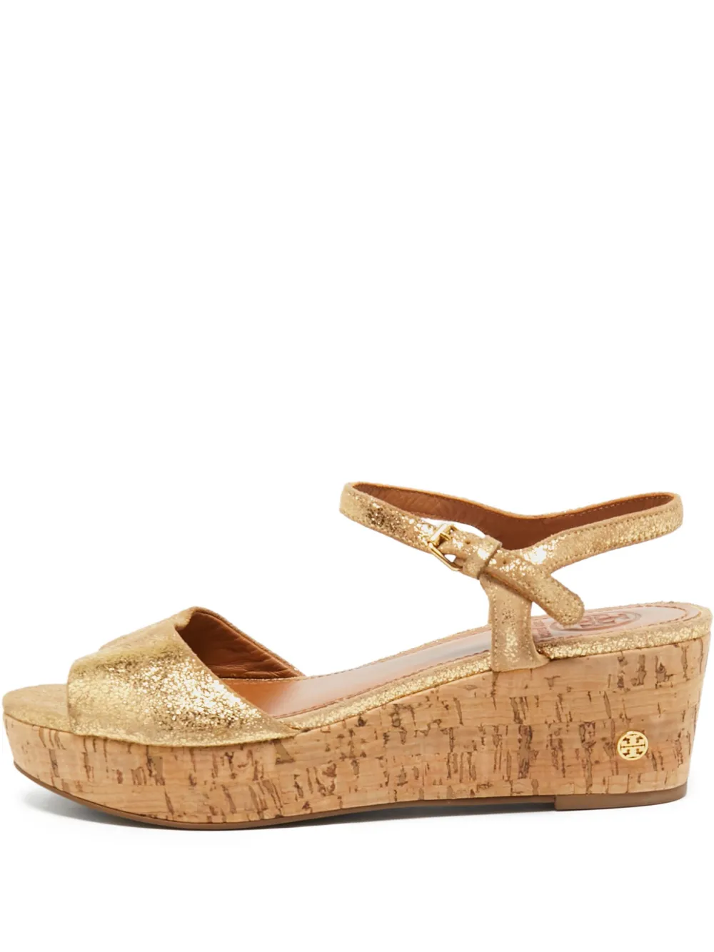 Tory Burch pre-owned 60mm Abena platform wedge sandals | Gold | Image 1