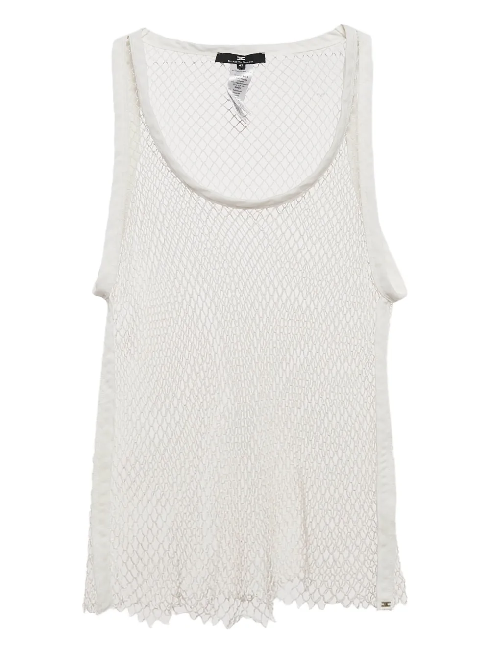 Elisabetta Franchi pre-owned net tank top | White | Image 1