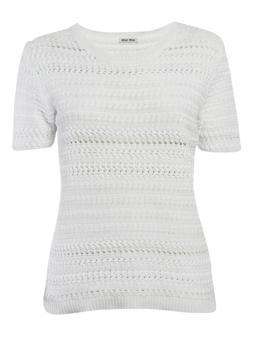 Miu Miu Pre-Owned knitted-pattern top | ニュートラル | Image 1