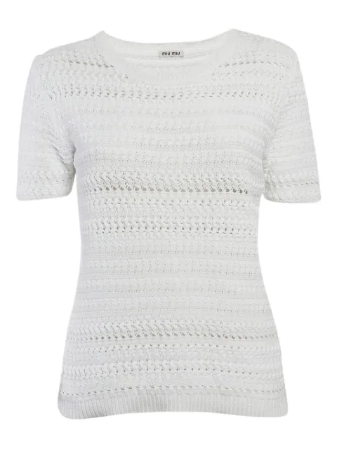 Miu Miu Pre-Owned knitted-pattern top