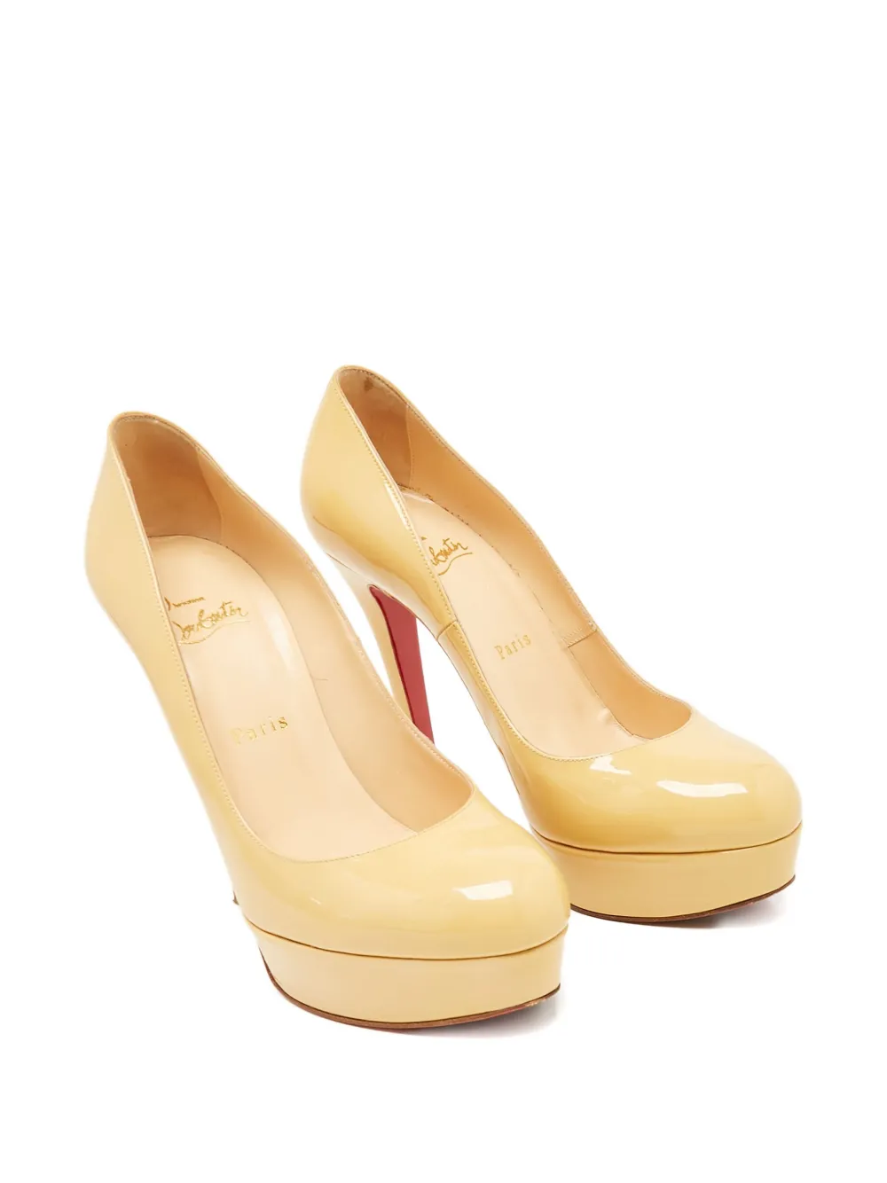 Christian Louboutin Pre-Owned 135 mm leren pumps met hak - Beige