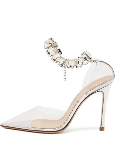 Gianvito Rossi pre-owned 100mm transparent embellished pumps 