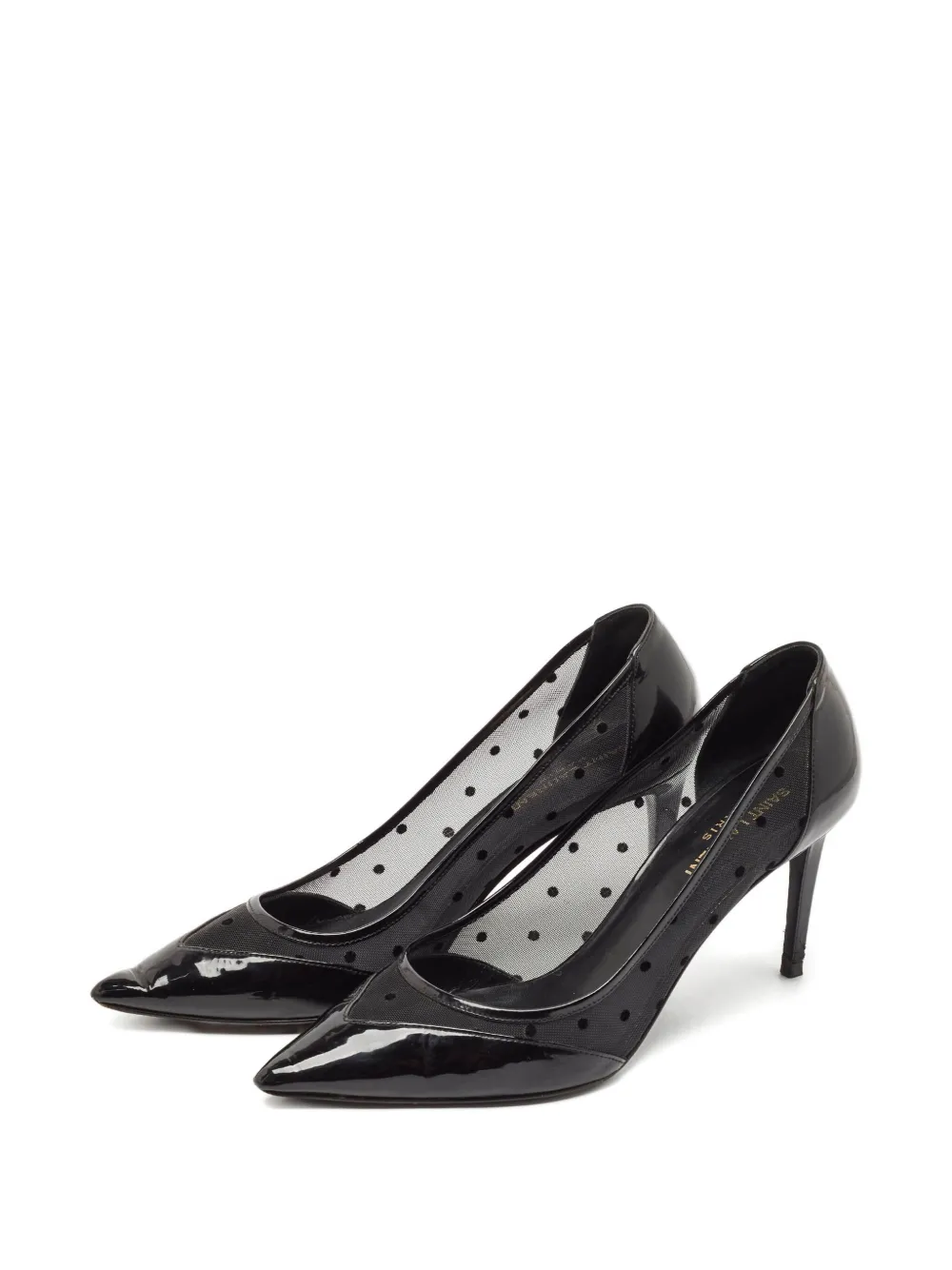 Saint Laurent Pre-Owned Lakleren pumps met stippen - Zwart
