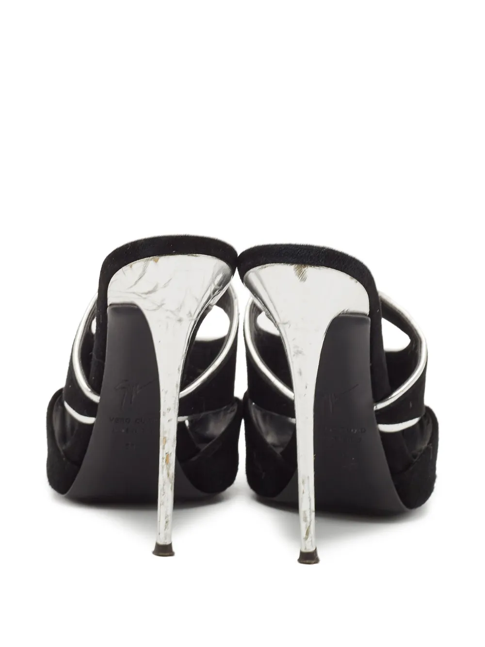Giuseppe Zanotti Vintage Pre-owned 120 mm sandalen met masker-detail en hak - Zwart