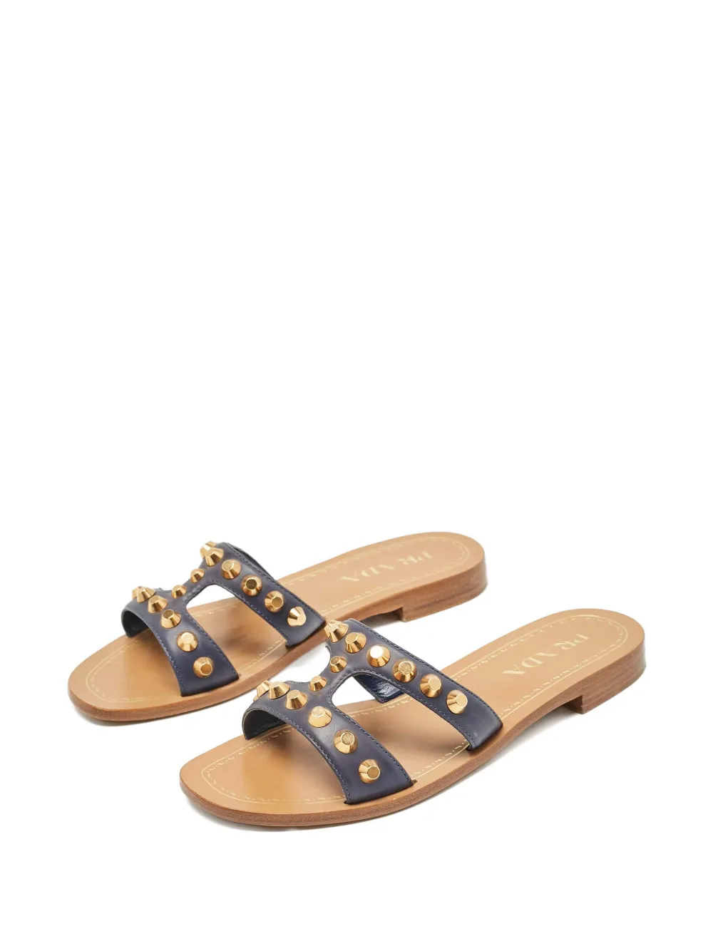 Prada Pre-Owned Sandalen met studs - Blauw