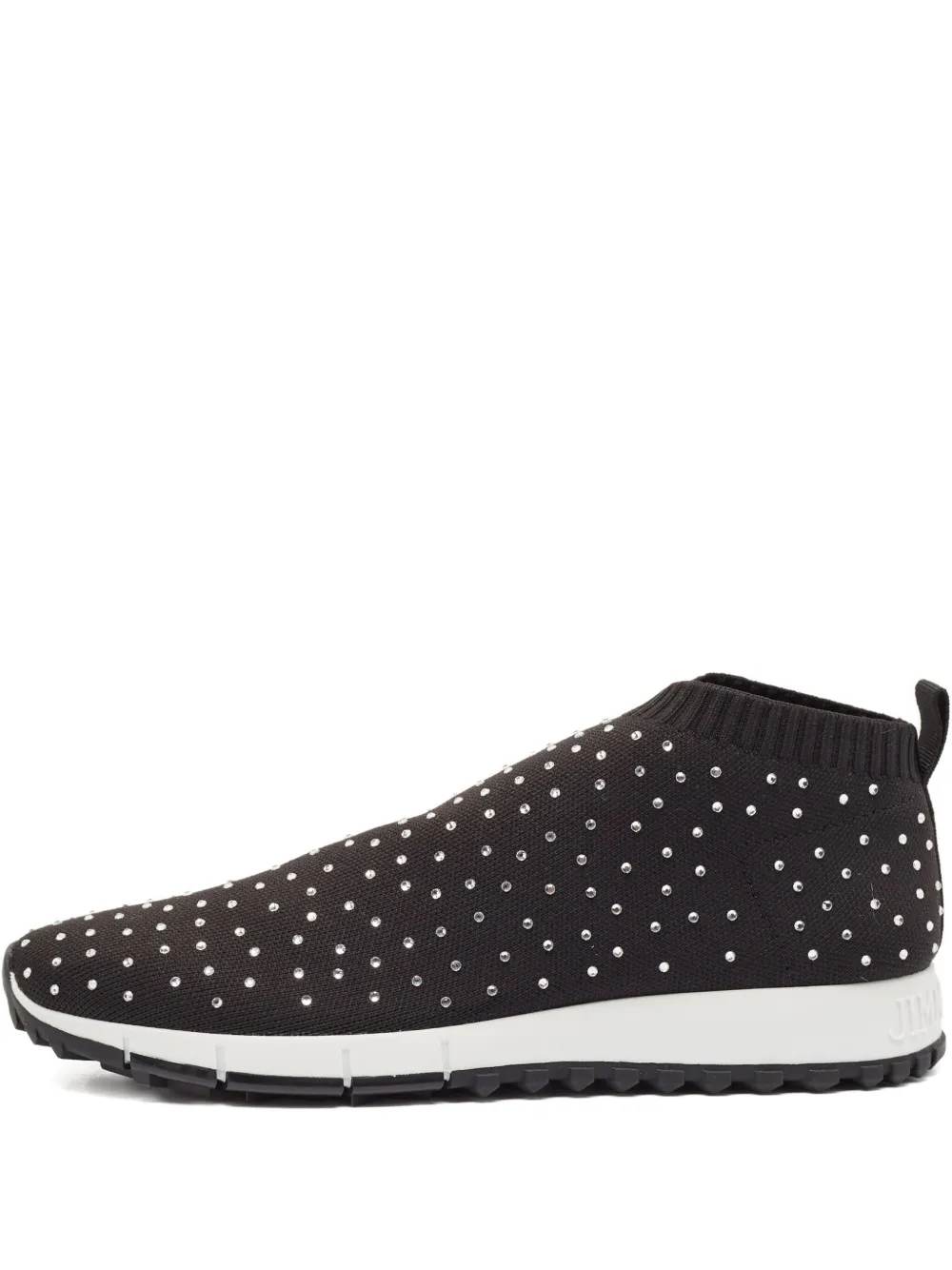 Jimmy Choo Pre-Owned knit crystal sneakers | Black | Image 1