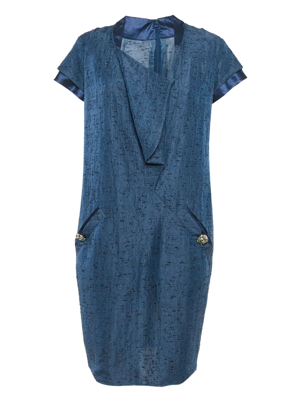 Valentino Garavani Pre-Owned Abito corto in seta anni 2000 - Blu