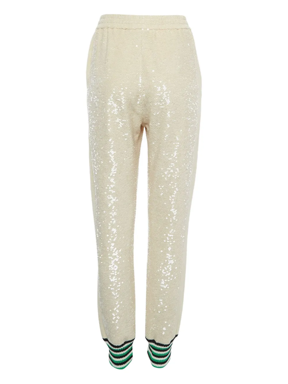 Gucci Pre-Owned Broek met trekkoordtaille en pailletten - Beige