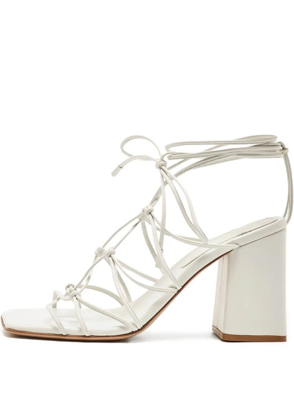Gianvito Rossi pre-owned 95mm knotted leather sandals | White | Image 1