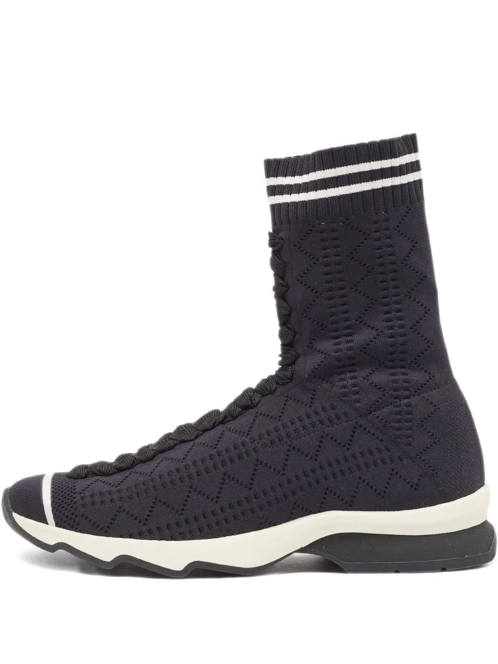 lace-up knitted sneakers