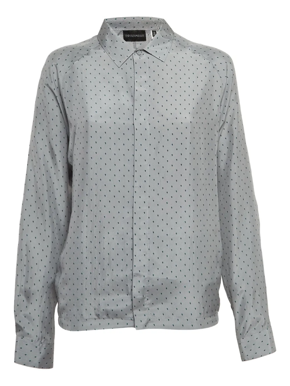 Emporio Armani Pre-Owned Camicia in seta con stampa - Grigio