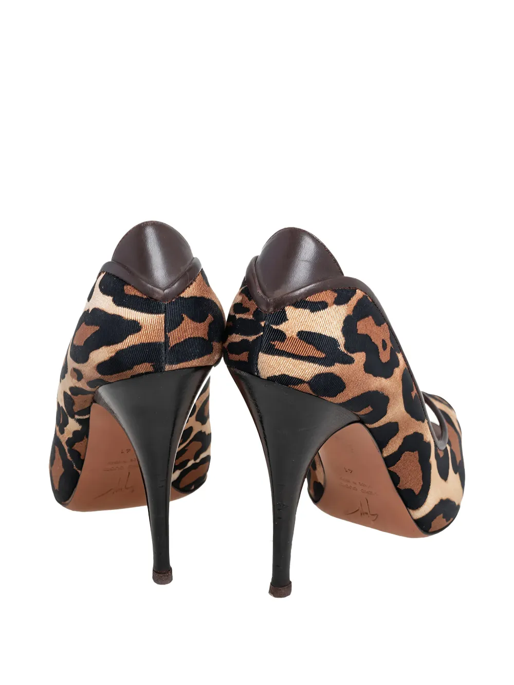 Pre-owned Giuseppe Zanotti Vintage 105mm Leopard-print Pumps In Brown