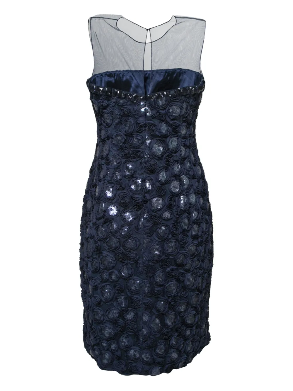 Alaïa Pre-Owned Semi-doorzichtige jurk met roosapplicatie - Blauw