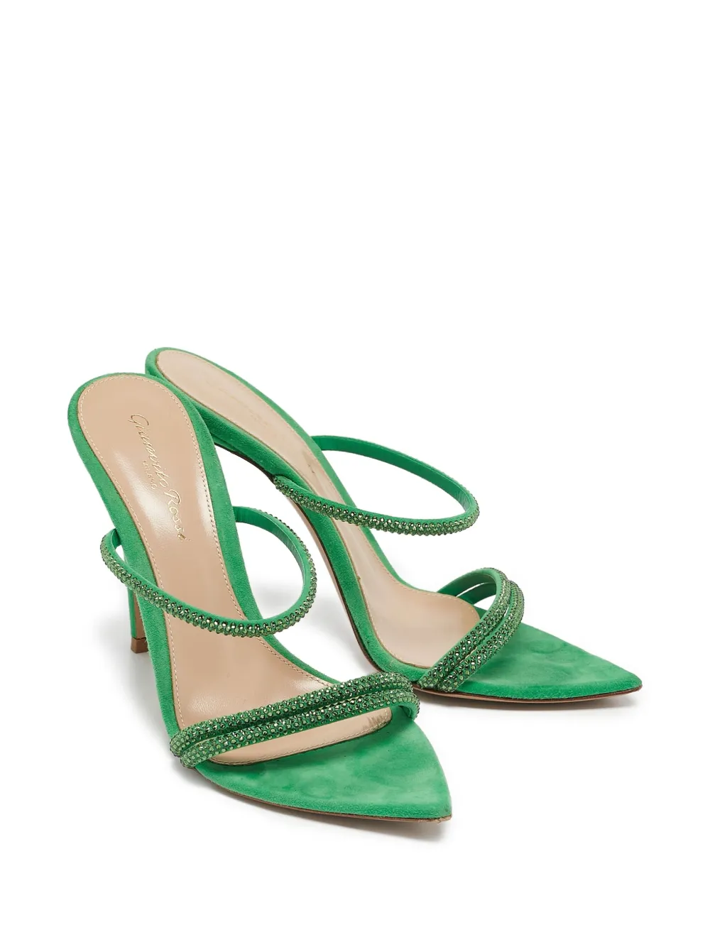 Gianvito Rossi Pre-Owned 칸 라인스톤 장식 하이 힐 뮬 70mm | Image 2