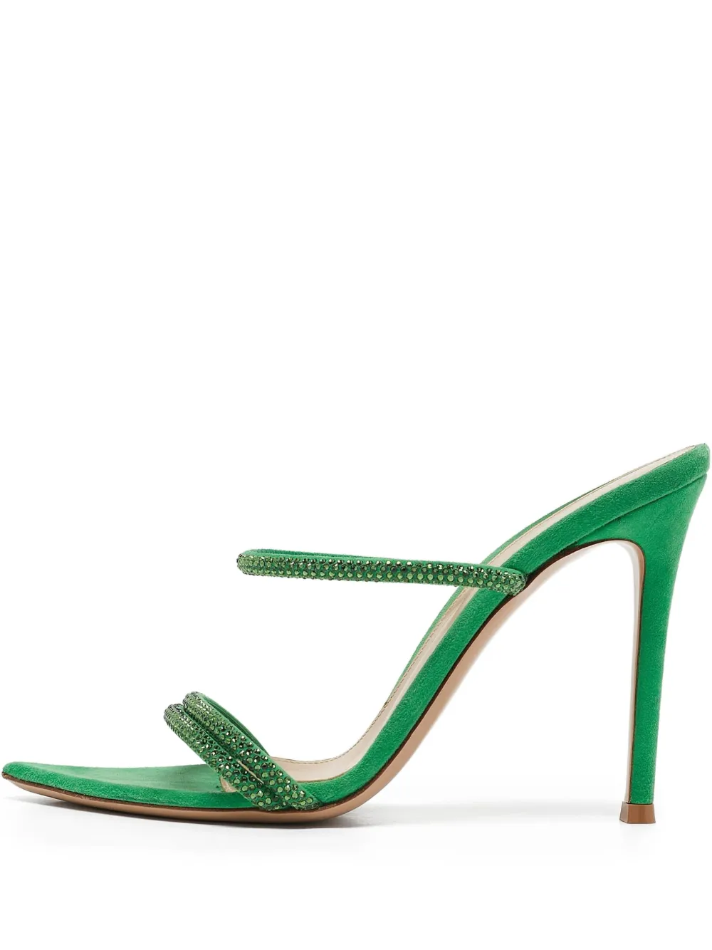 Pre-owned Gianvito Rossi  70mm Cannes Rhinestone-embellished Heeled Mules