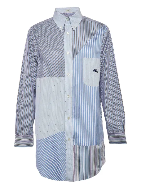 Etro Pre-Owned 스트라이프 패치워크 셔츠