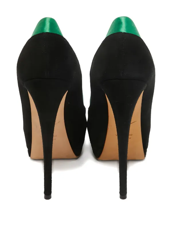 Giuseppe Zanotti Vintage 145mm Suede Platform Pumps | Green | FARFETCH