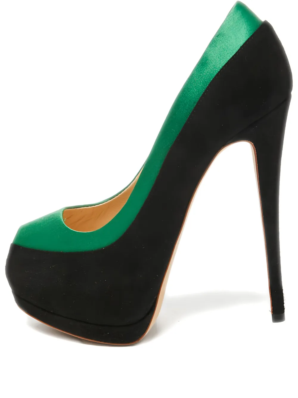 Giuseppe Zanotti Vintage 145mm suede platform pumps | Green | Image 1