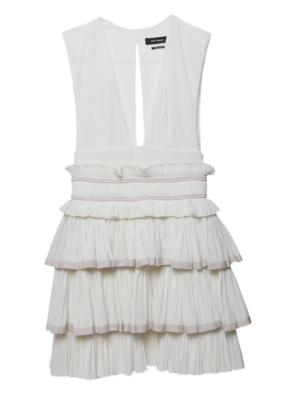 Isabel Marant Vintage Pre-owned ruffled cotton dress - White